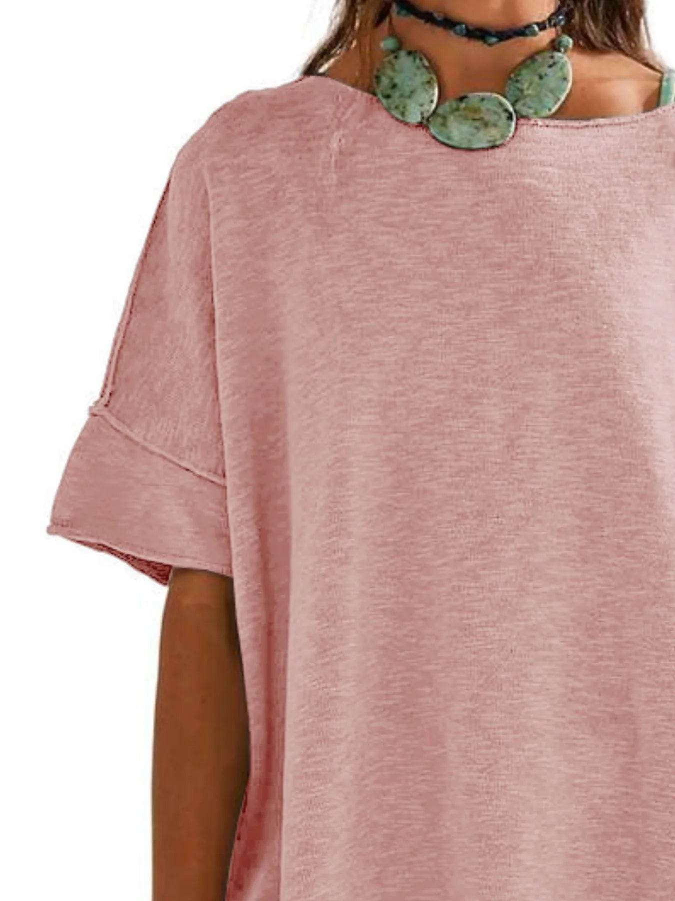 Oversized Round Neck Drop-Shoulder T-Shirt Trendsi 09021e83-184e-41c3-b064-58a958425fbf-Max-Origin