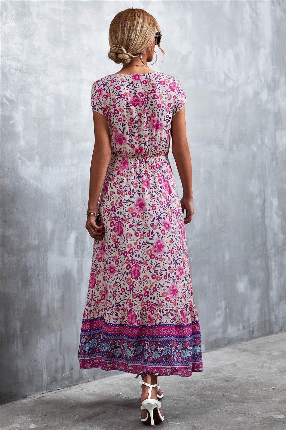V-Neck Short Sleeve Printed Maxi Dress Trendsi 09238c409ad044e9b2d462a0b05c6299-Max