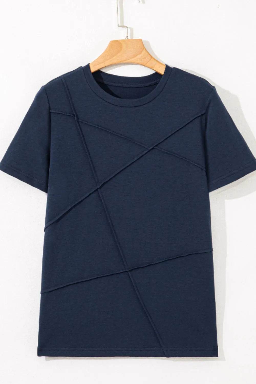 Solid Color Round Neck T Shirt Trendsi 092cf26c-4ff1-419c-a000-08bd19f242f3-Max-Origin