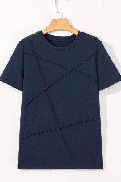 Solid Color Round Neck T Shirt Trendsi 092cf26c-4ff1-419c-a000-08bd19f242f3-Max-Origin
