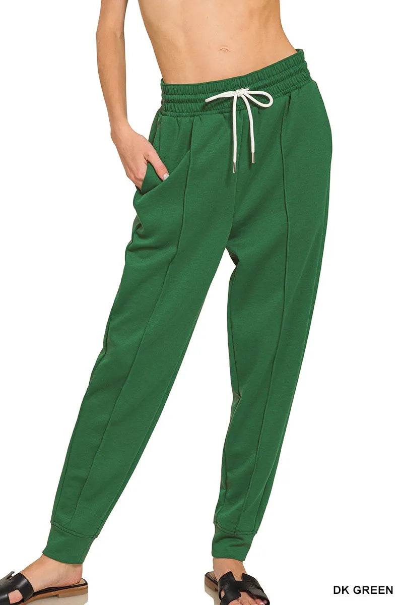 Zenana Drawstring Scuba Sweatpants with Pockets DK GREEN Trendsi 0963c067b1894e5c8d8817879eba14a5-Max-Origin