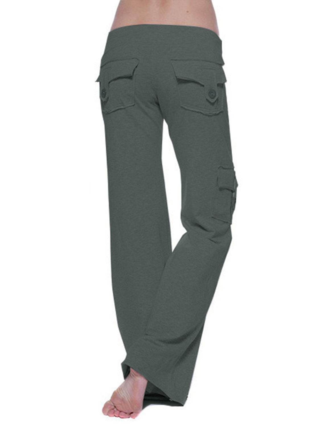 Mid Waist Pants with Pockets Heather Gray Trendsi 096afd14f08f4519ade3007afeacdd33-Max