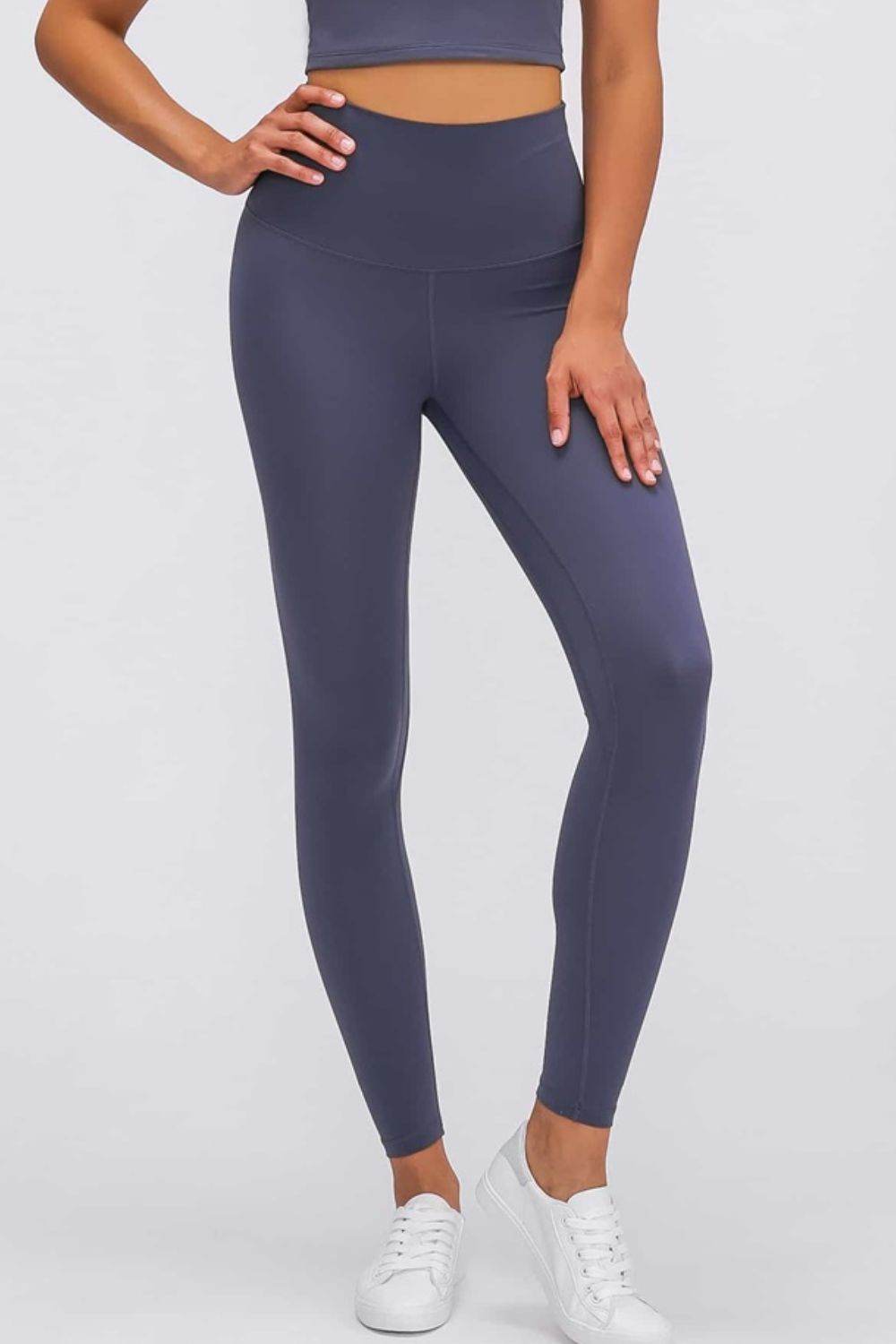 Millennia Ultra Soft High Waist Leggings Steel Trendsi 097b635bf1a74f1b90e69281ae94c461-Max