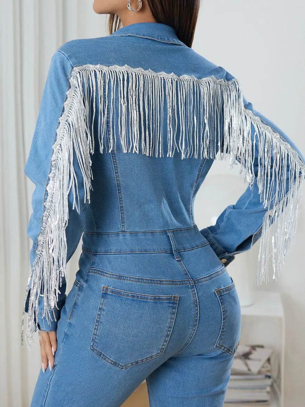 Fringe Half Button Long Sleeve Denim Jumpsuit Trendsi 098330dc-b9ac-46d1-be63-1c4cf1f0f3f9-Max