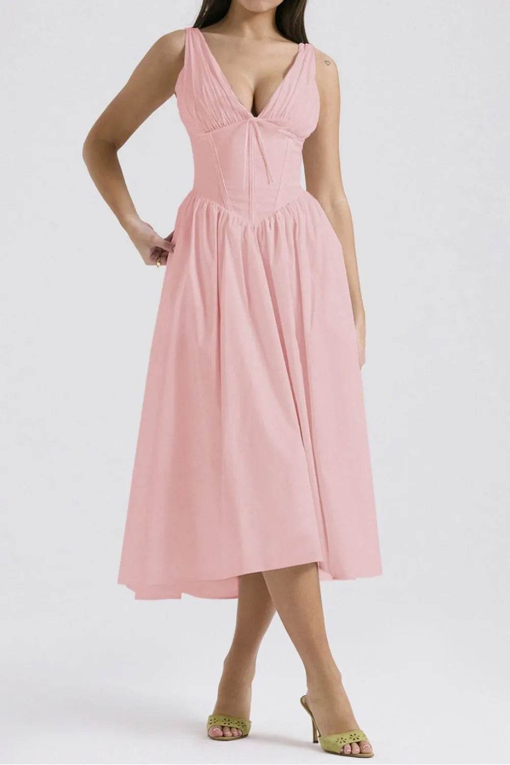 Ruched V-Neck Sleeveless Dress with Pockets Blush Pink Trendsi 09a61d2f-011c-433f-9733-4f9e3bb0aa4c-Max-Origin