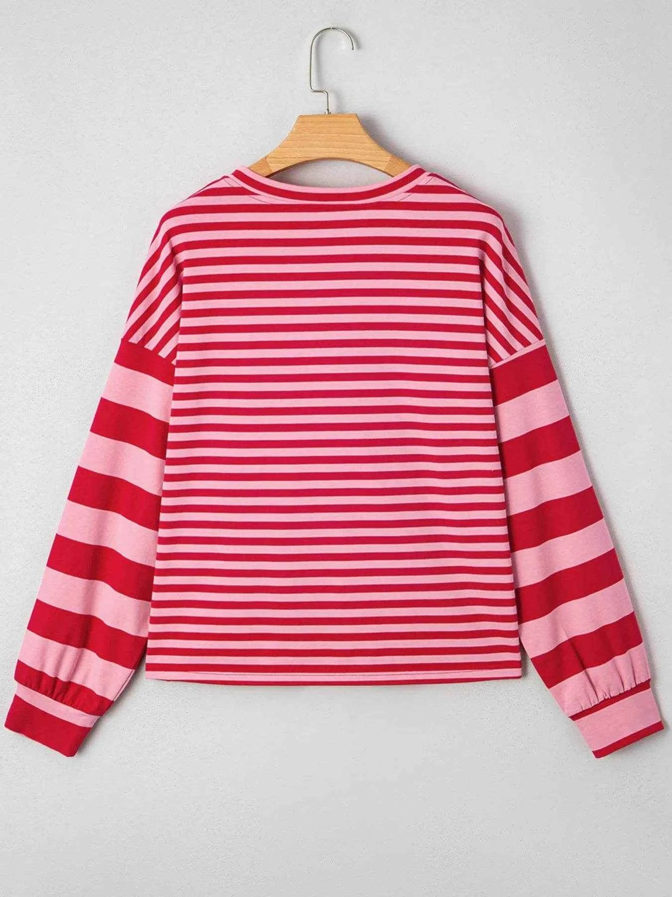 Striped Drop Shoulder V Neck Top Trendsi 09b48c3dbed544a9a55824eb04830840-Max-Origin