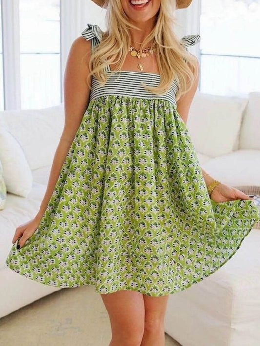 Floral Print Tie Shoulder Summer Dress Matcha Green Trendsi 09e2b726-24ee-4150-bb7b-651c3f8050aa-Max-Origin