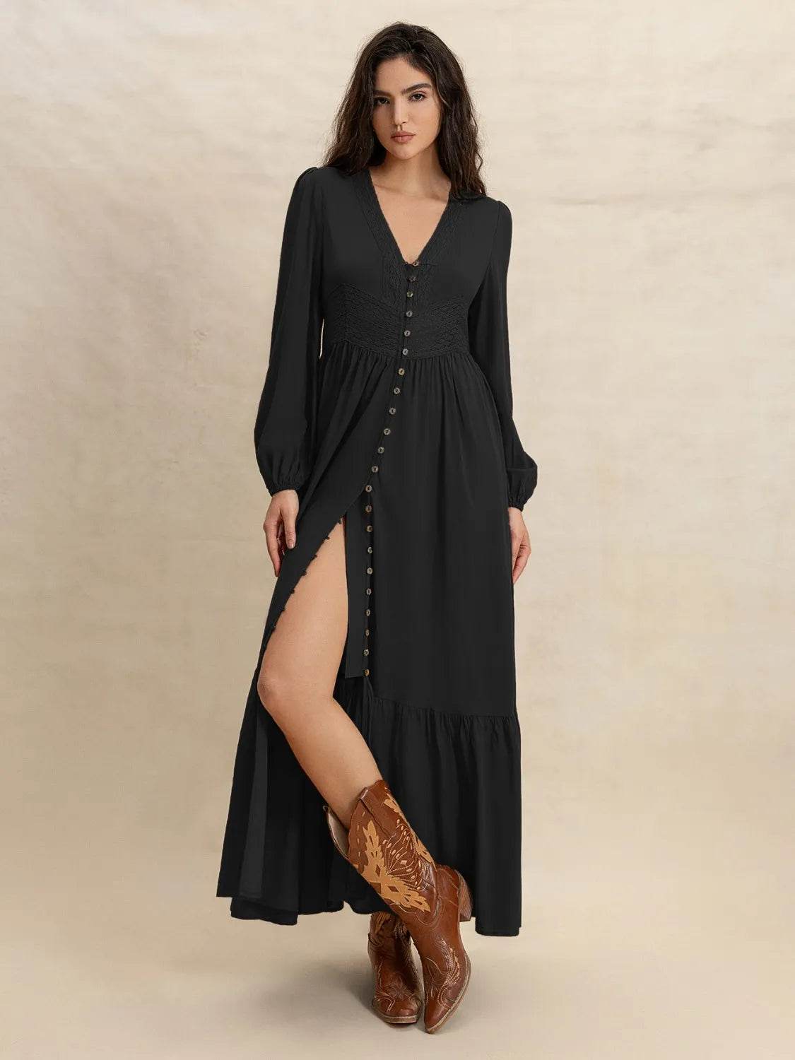 V-Neck Long Sleeve Dress Trendsi 09f8f4af-c1b4-4f09-a5f8-de1ad70eaf02-Max-Origin