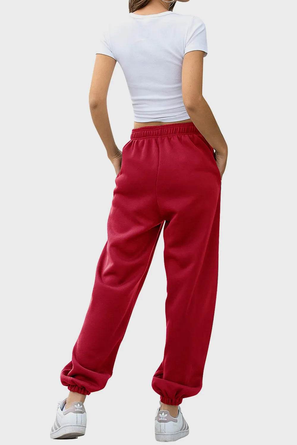 Elastic Waist Joggers with Pockets Deep Red Trendsi 0a362d4e-e975-492b-bbdc-88632e16968e-Max