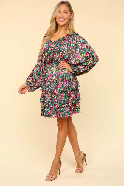 Haptics V-Neck Satin Floral Layered Dress Trendsi 0a57bdda-69be-419b-9e5a-ad3900194def-Max