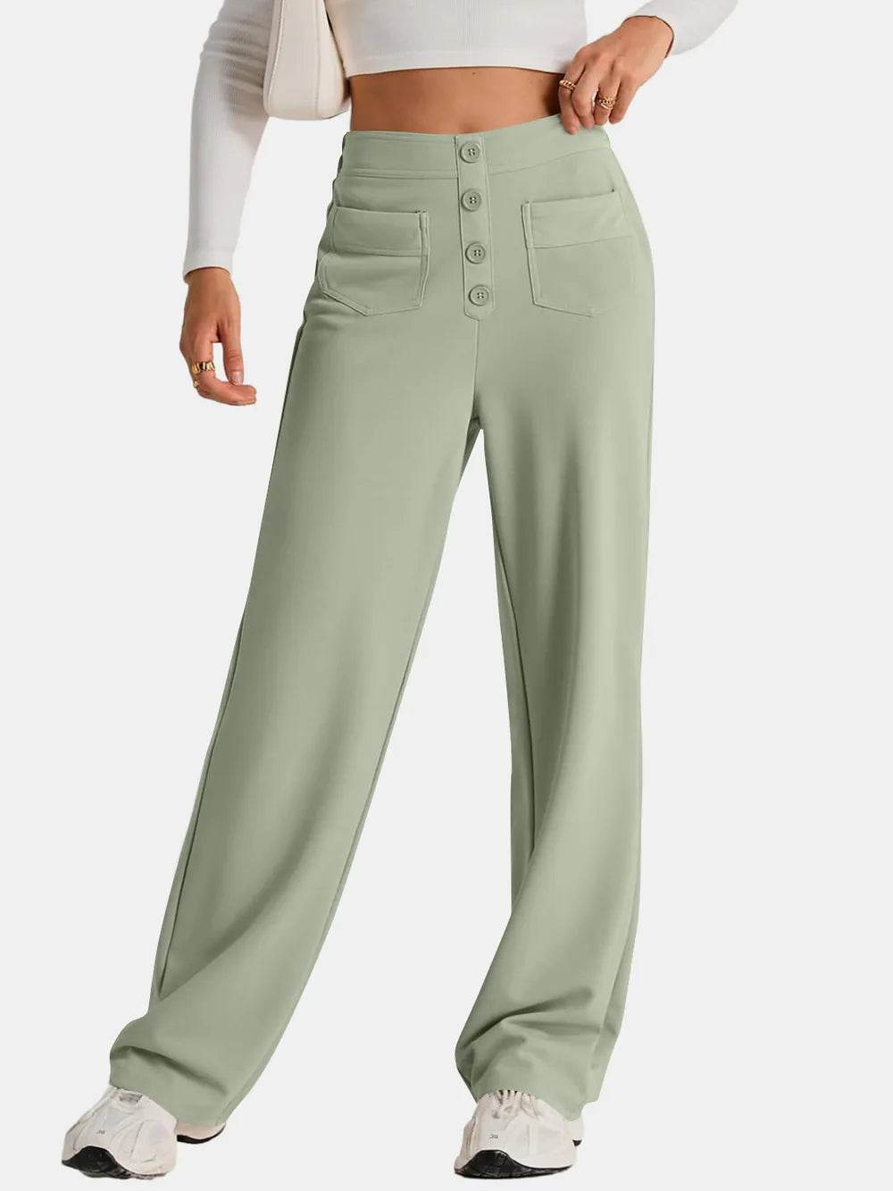 High Waist Wide Leg Pants Gum Leaf Trendsi 0aab39e3-fe79-4a99-a26e-2ab0ef08c272-Max