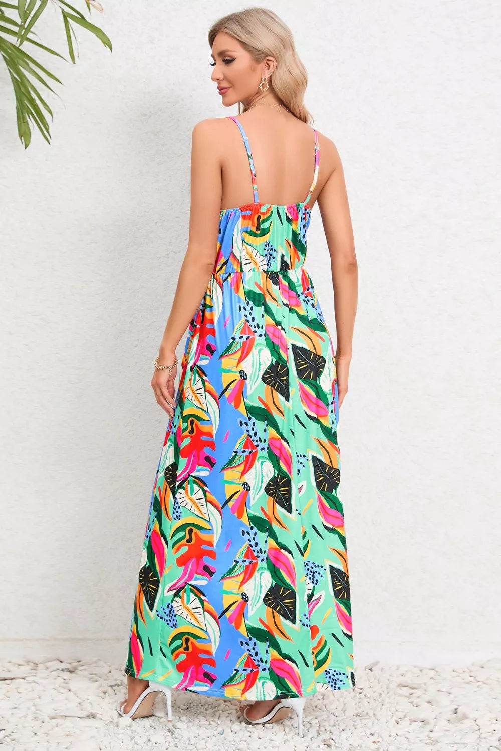 Printed Surplice Maxi Cami Dress Trendsi 0aca6c1d-6fe6-47ac-abcf-ba7819f801ac-Max