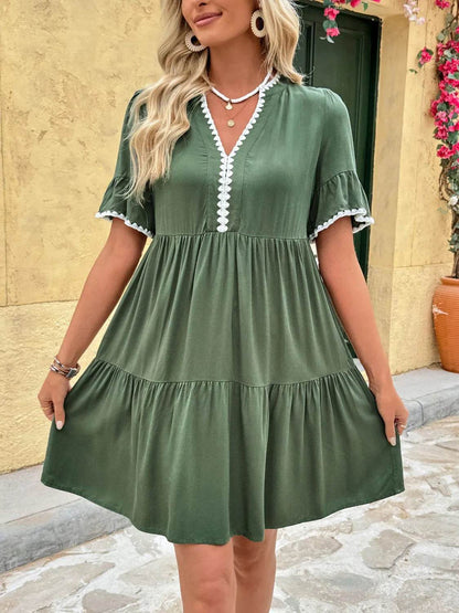 Lace Detail Notched Flounce Sleeve Mini Dress Trendsi 0ad48217-955b-43bc-a63a-da2a2e19c6a7-Max-Origin