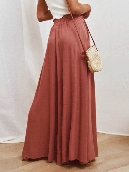 Drawstring Waist Wide Leg Pants Trendsi 0afd210cea1c416f8bfa4395cd1b6722-Max