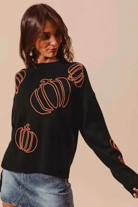 SO ME Pumpkin Embroidered Halloween Thanksgiving Sweater Trendsi 0b5b207e-e61e-47dc-971f-0e3fa656d1fe-Max-Origin
