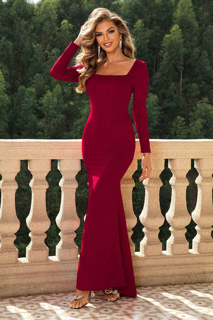 Square Neck Long Sleeve Dress Trendsi 0b7e4726dd8e443b9a2b5cb3fc225b5b-Max