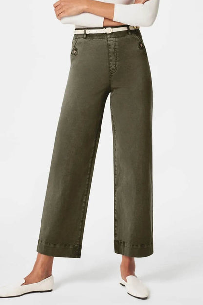 High Waist Jeans with Pockets Olive Brown Trendsi 0b87df68-a2cc-43aa-bff3-920a33251c59-Max