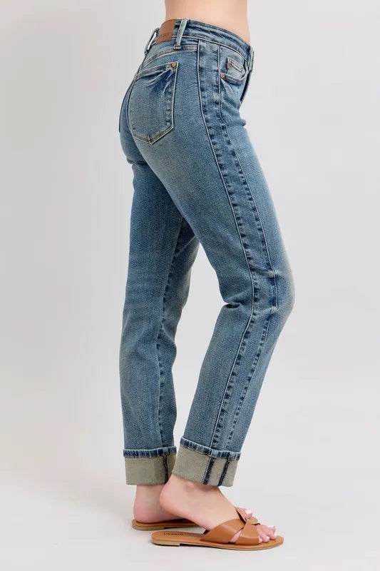 Judy Blue Full Size Mid Rise Vintage Wash Double Roll Cuff Boyfriend Jeans Plus Size Trendsi 0bc0c342bc8040d1bc8ddbc36665d4ed-Max-Origin