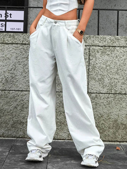 Wide Leg Jeans with Pockets White Trendsi 0bc357c2-a829-4f6b-9010-107041c9ae62-Max