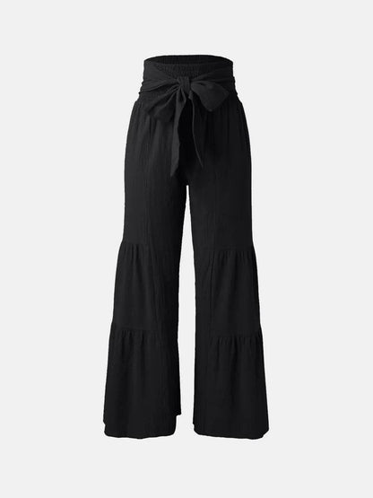 Tied Ruched Wide Leg Pants Trendsi 0c2d498e-ee23-4c47-9232-aef50e60f323-Max