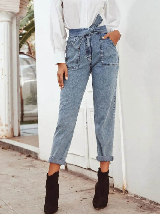 Tied Straight Leg Jeans with Pockets Light Trendsi 0c58b32f-c6aa-4325-8912-76752ca630f4-Max
