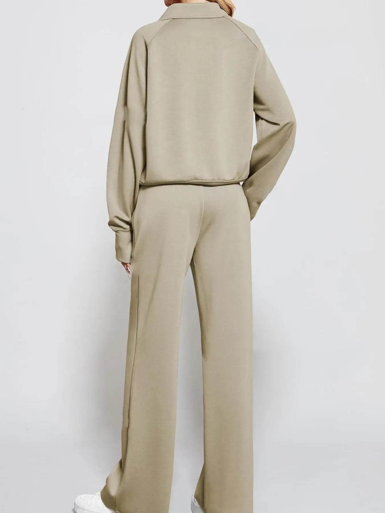 Half Zip Long Sleeve Top and Pants Set Trendsi 0c73e272b76245819066918a9e3a888f-Max-Origin