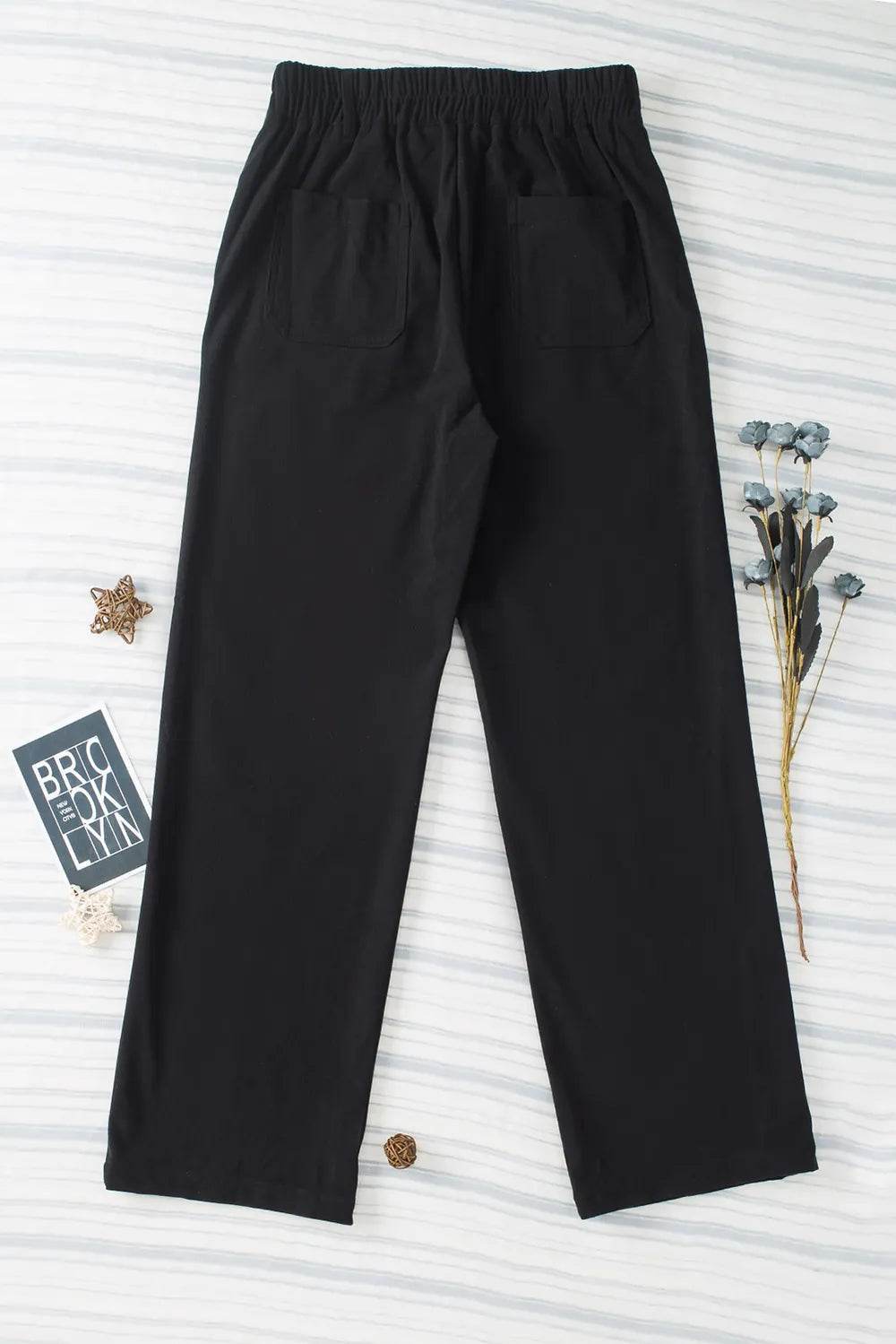 Half Elastic Waist Straight Pants Trendsi 0cbd8400-c970-41fa-a574-6ca2ca9b29c7-Max