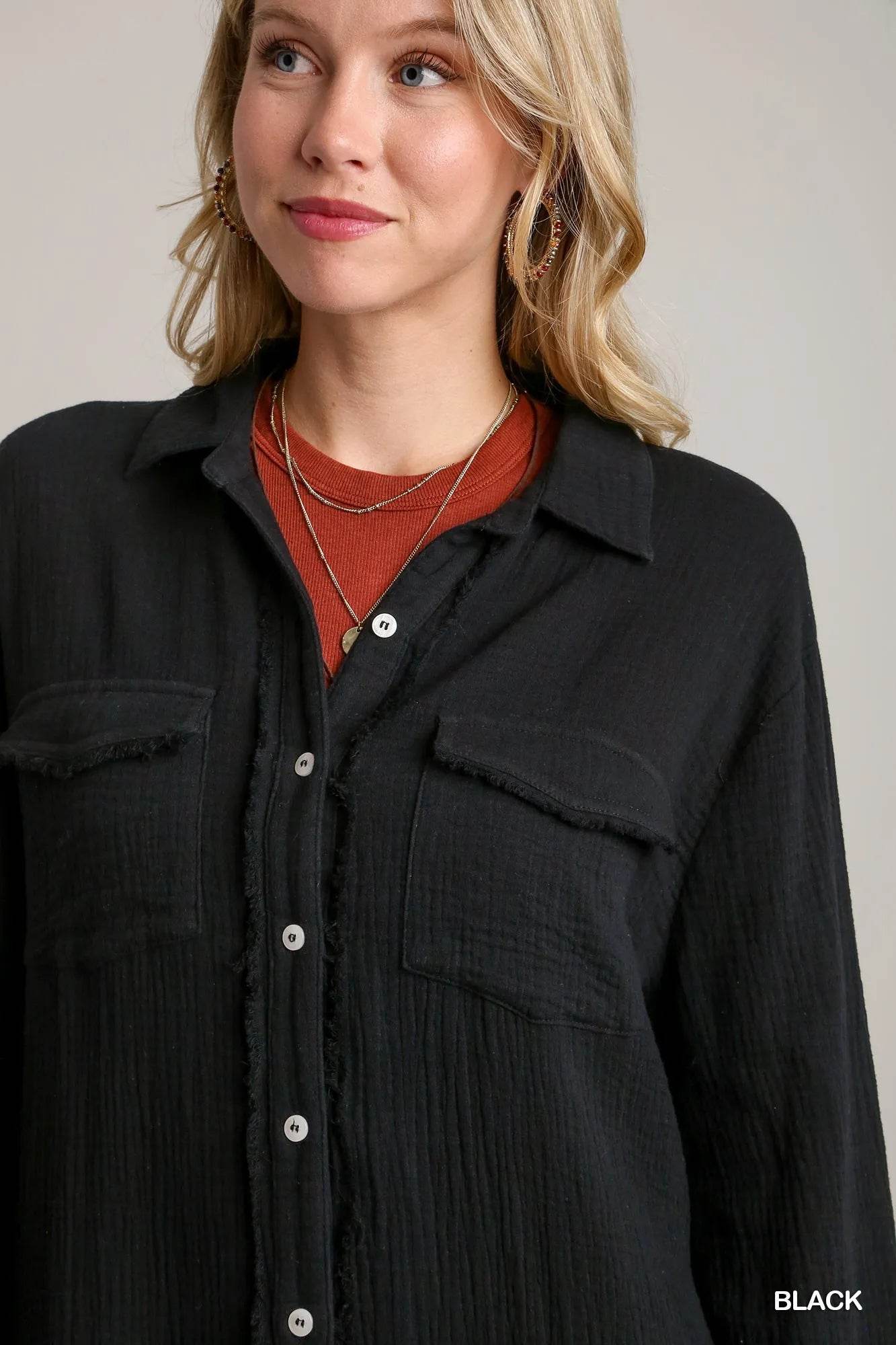 Umgee Cotton Gauze Button Down Shirt Dress Trendsi 0ce01bc6-8256-4a07-8de3-d22b9b390ff3-Max-Origin