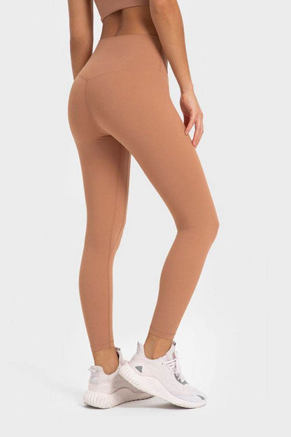 Millennia Highly Stretchy Wide Waistband Yoga Leggings Trendsi 0cee71ee091c47d2be239ed2ba349aa5-Max