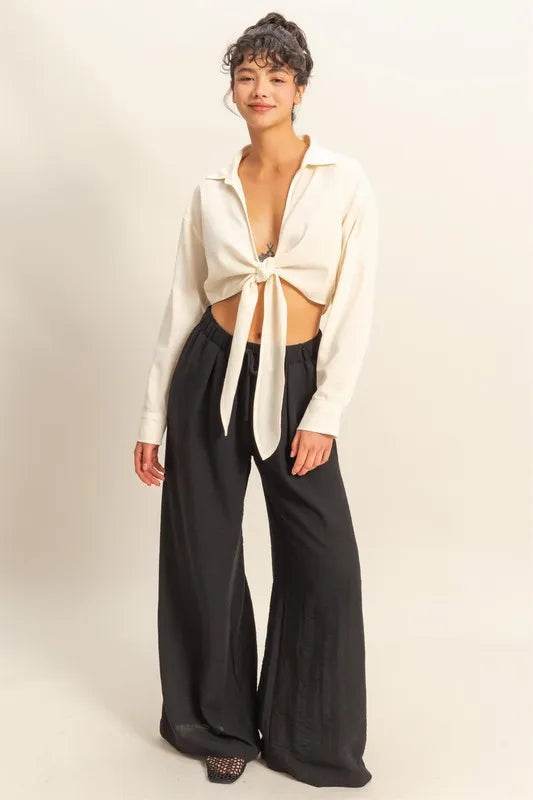 HYFVE Washed Tie Front Crop Top WHITE Trendsi 0d50995b09bd4e64a0c4e3be869694d6-Max-Origin
