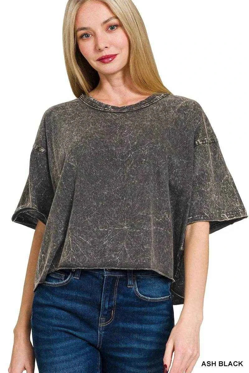 Zenana Acid Crinkle-Washed Oversized T-Shirt ASH BLACK Trendsi 0d6e2fb996754258a59dda078f8b403b-Max-Origin