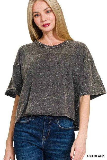 Zenana Acid Crinkle-Washed Oversized T-Shirt ASH BLACK Trendsi 0d6e2fb996754258a59dda078f8b403b-Max-Origin