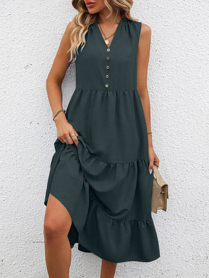 V-Neck Sleeveless Tiered Dress Trendsi 0d759aa2e34e46649e10a1335dc94b18-Max