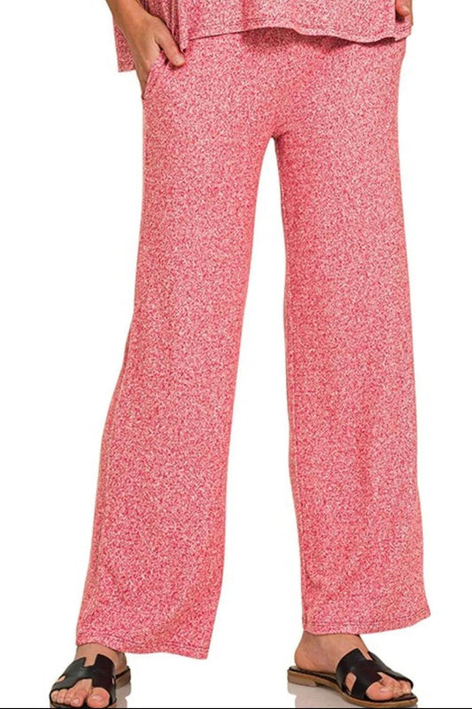 Zenana Soft Melange Short Sleeve Tee & Long Pants Set Trendsi 0e07b903-d360-4c04-b042-c17c6ea59c2c-Max-Origin