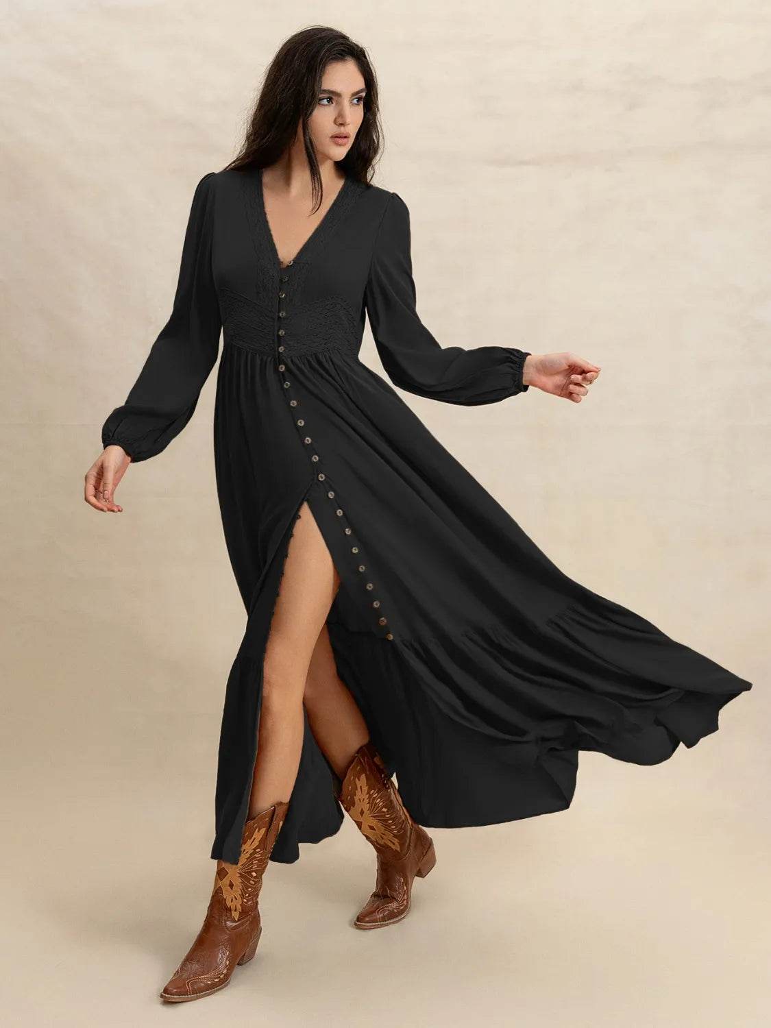 V-Neck Long Sleeve Dress Trendsi 0e1abbf5-5560-4a82-8c63-351b163261eb-Max-Origin