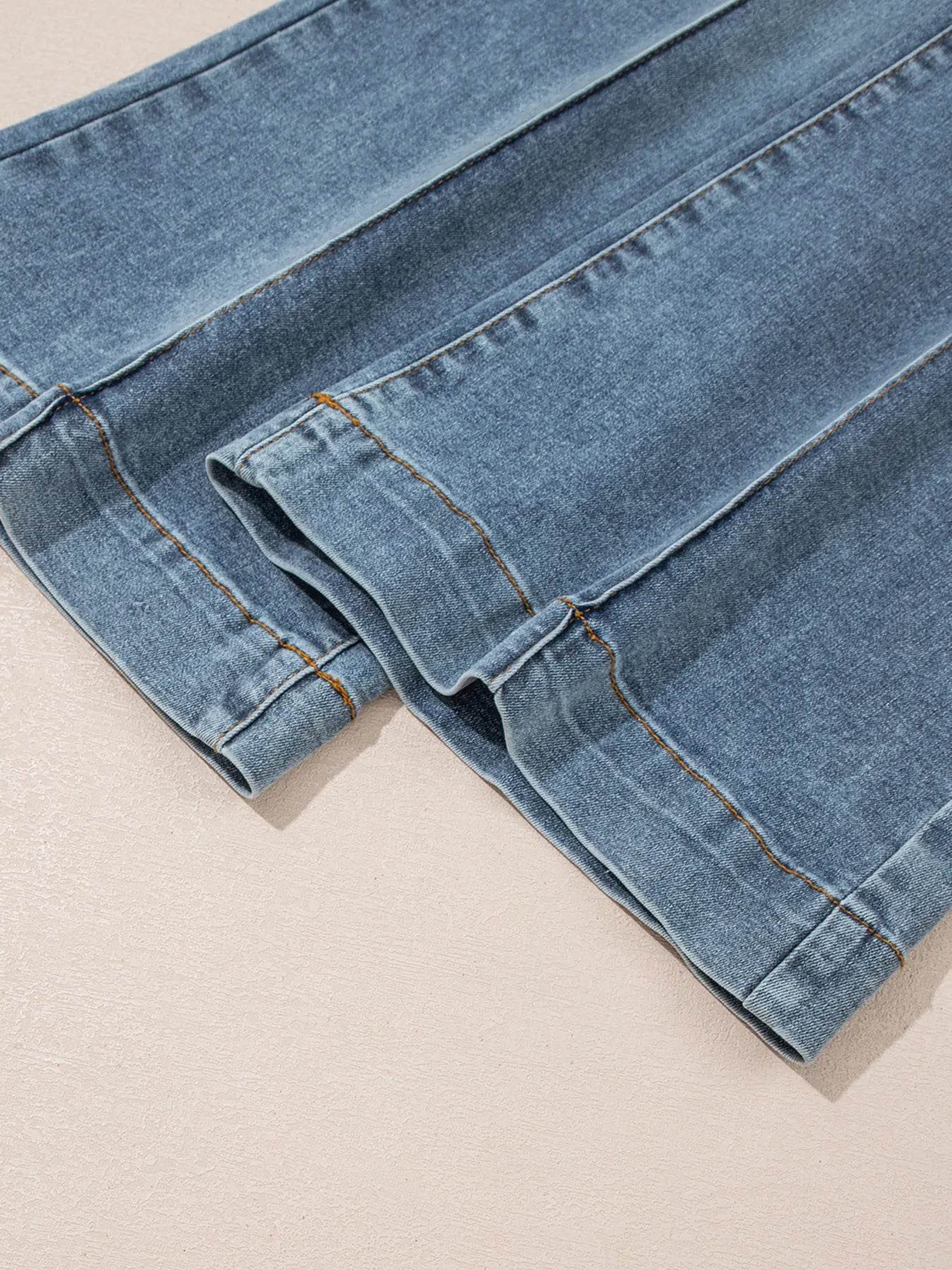 High-Waisted Flare Jeans with Seam Detail Trendsi 0e387ea4d96049a58231d2d47aac53f6-Max-Origin