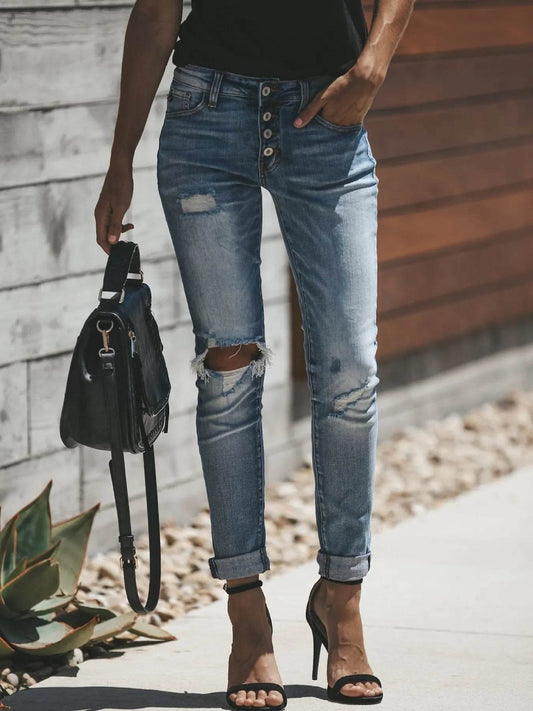 Distressed Button-Fly Skinny Jeans Trendsi 0e8a495f27b84257812dce8632cb4108-Max-Origin