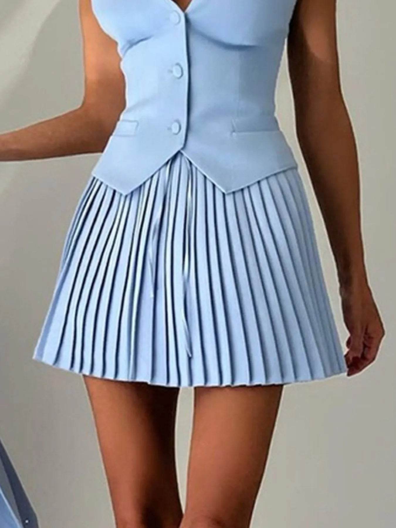 Button Up Vest and Pleated Mini Skirt Set Trendsi 0e8cd687-6960-421e-8a7c-b169761b6311-Max-Origin