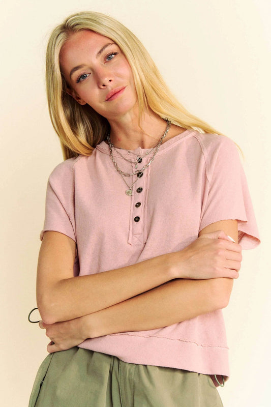Davi & Dani Breezy Knit Fabric Short Sleeve T-shirt Top Trendsi 0e8e72439f134256aa4fd39ac081cb18-Max-Origin