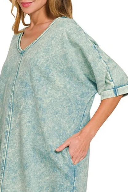 Zenana Acid-washed French Terry Tee Shirts Dress Trendsi 0e992a5f-a68c-41f9-b852-a1ebabcf7fa7-Max-Origin
