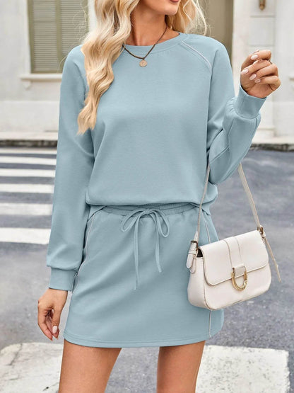Round Neck Raglan Sleeve Top and Skort Set Trendsi 0f10a8794f7b45c2ba178b26606f60ef-Max-Origin