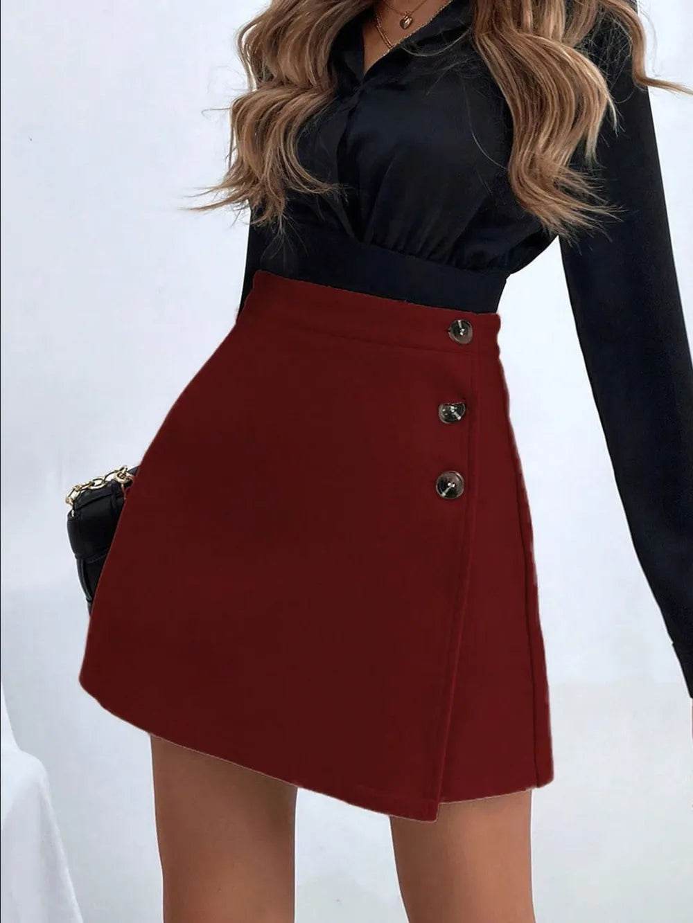 Buttoned Mini Skirt Trendsi 0fc5c87e-4784-44a1-9439-0f889e61f68c-Max