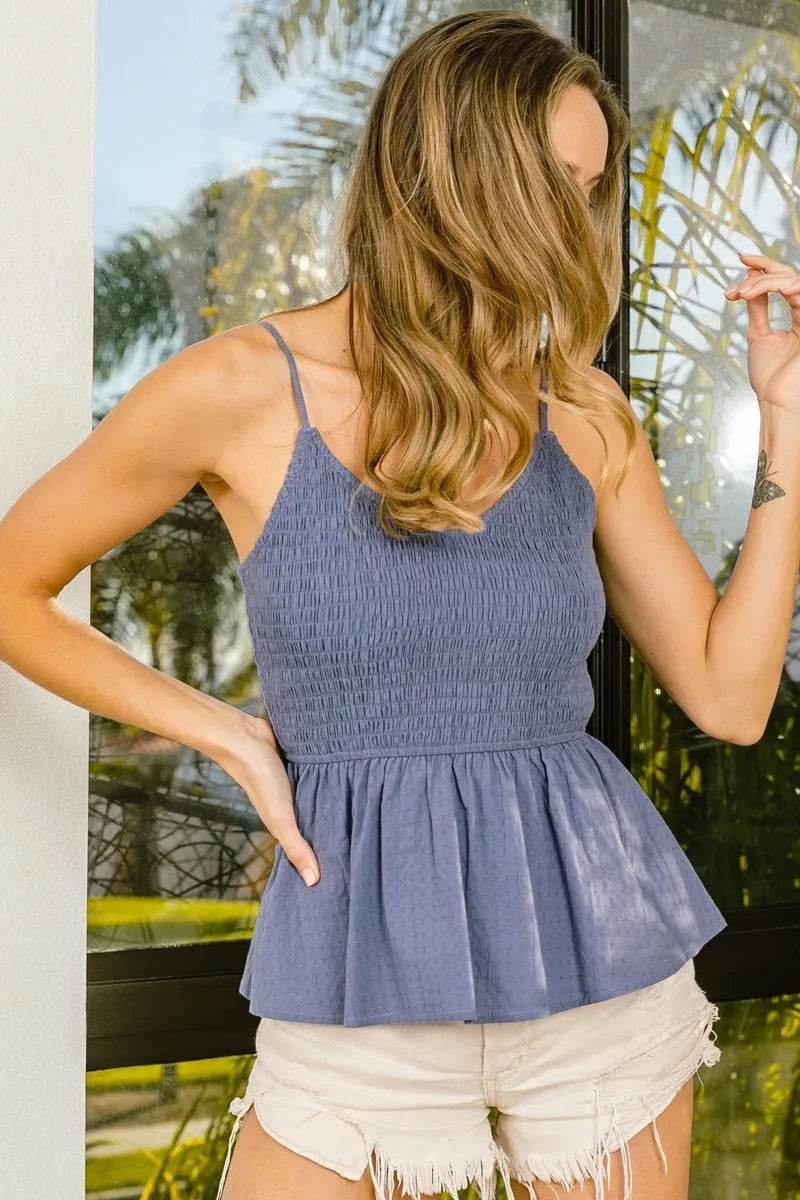 BiBi Eyelet Woven Sleeveless Elasticized Top Trendsi 0fd519760513484e8e1c51e6f1189011-Max-Origin