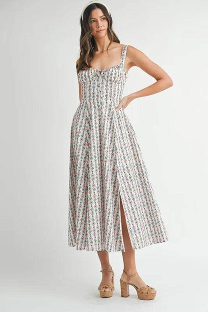 MABLE Floral Print Bustier Back Lace Up Midi Dress Trendsi 101b6bc357a9498ab3309764a3bc2f30-Max-Origin
