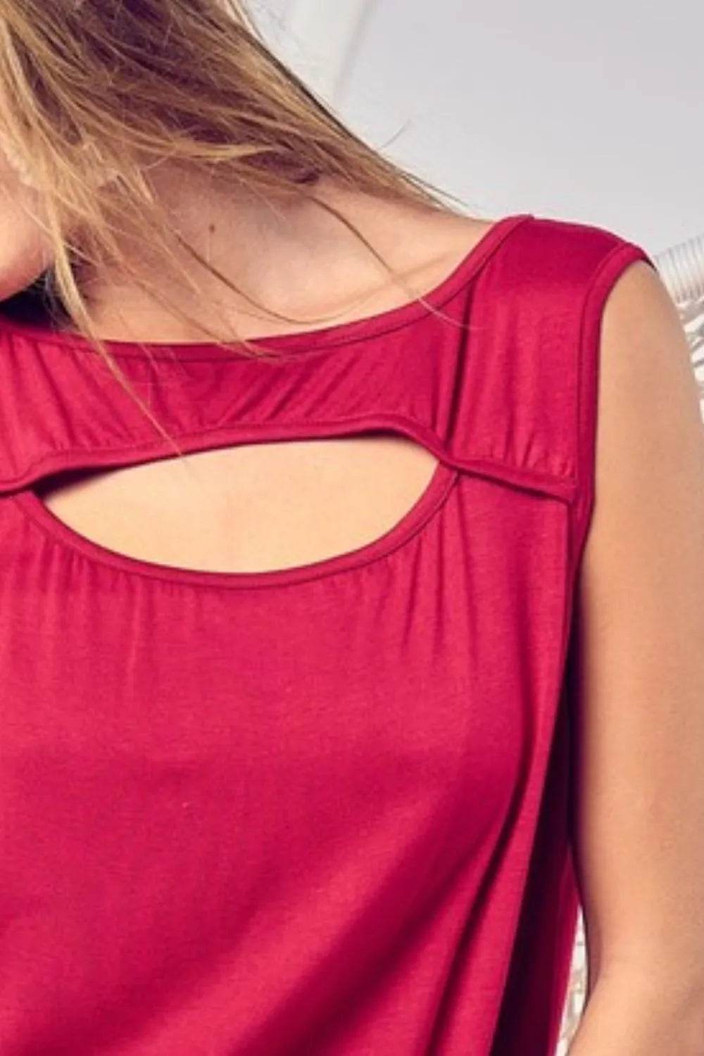 BiBi Rayon Span Knit With Cut Out Front Sleeveless Top Trendsi 102e68a3-59be-4257-b0d8-9e6a25fdb0e7-Max-Origin