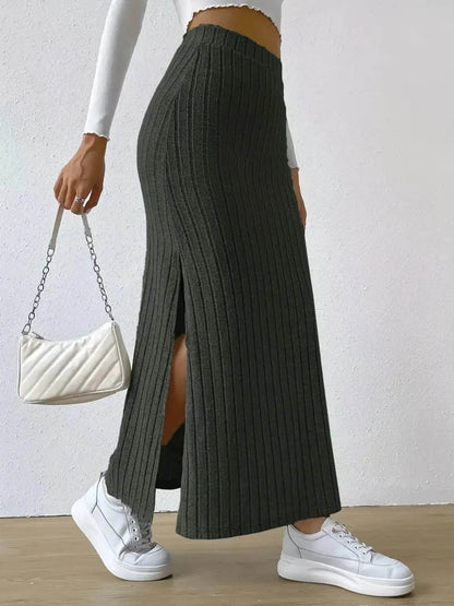 High Waist Ribbed Knit Maxi Skirt Trendsi 103769bc-70d6-43eb-8603-3ca267458813-Max-Origin