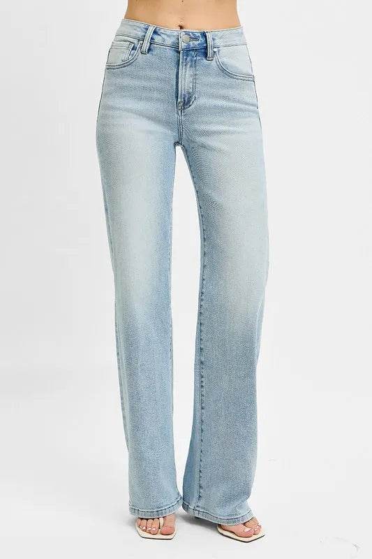 RISEN High Rise Wide Leg 90's Jeans MEDIUM Trendsi 10392ca6dc6d40838db39d2e8419420b-Max-Origin