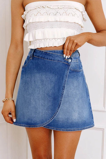 Wrapped Crossed Waist Denim Mini Skirt Medium Trendsi 10ac8938-e357-4000-83d0-b2afc32853a2-Max-Origin
