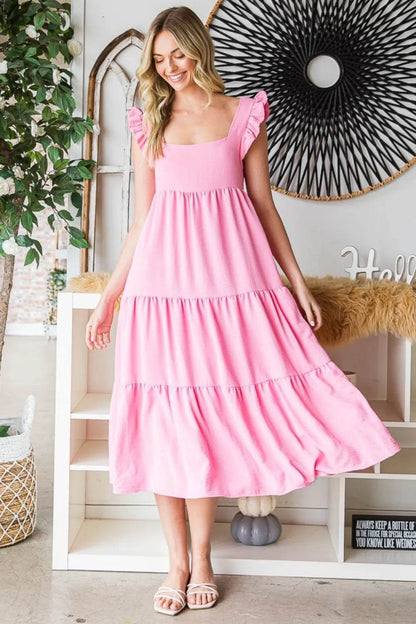 Reborn J Ruffled Sleeveless Tiered Midi Dress Bubble Pink Trendsi 117263af-fc8f-4e74-8215-9e020deccd93-Max