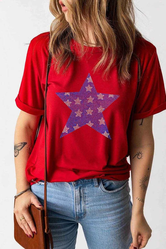 Patriotic Star Round Neck T-Shirt Deep Red Trendsi 119183d2-142f-4d02-87c6-cedeade309f4-Max-Origin
